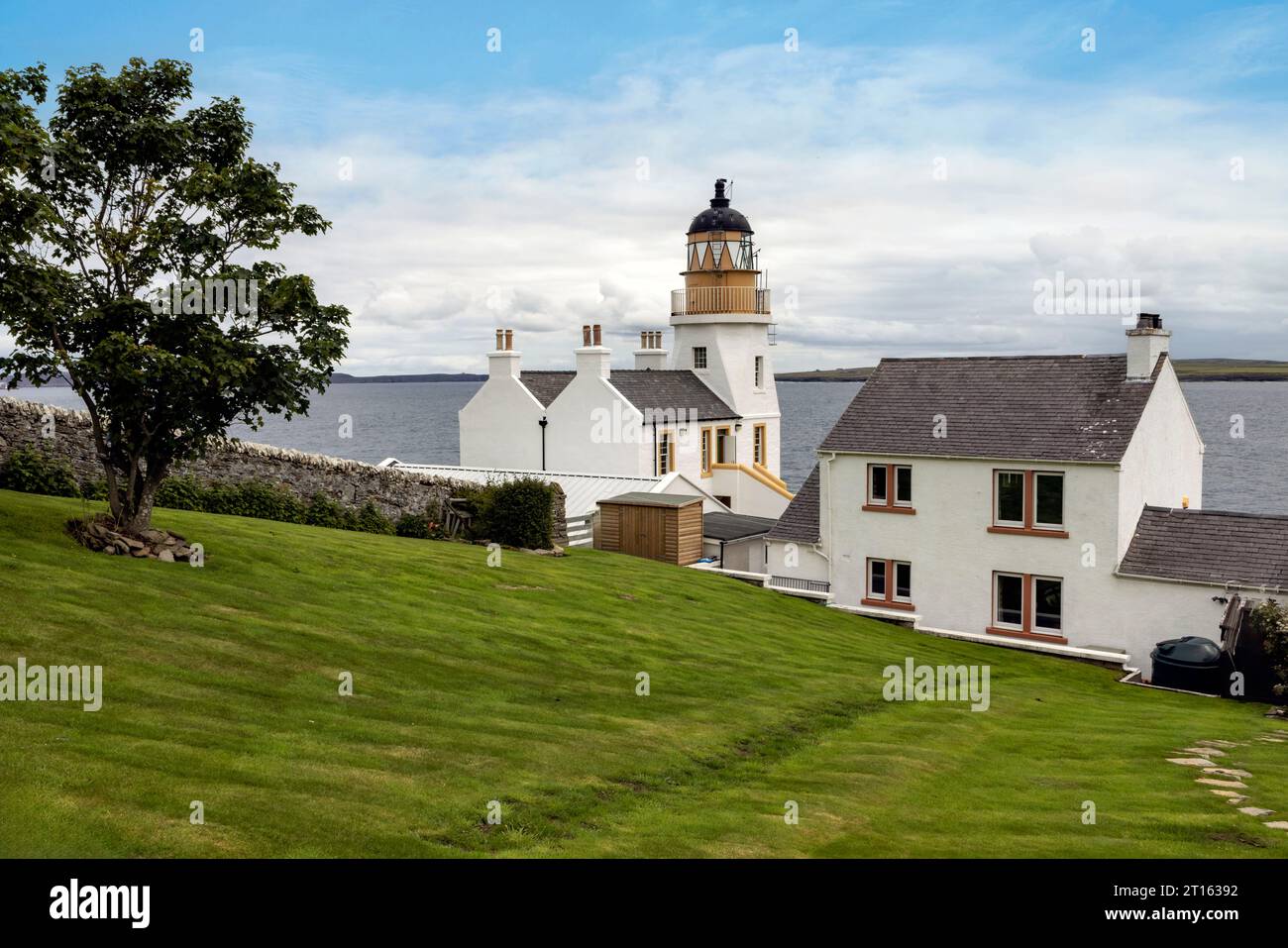 Holborn Head Lighthouse in Scrabster bei Thurso, Caithness, Schottland Stockfoto