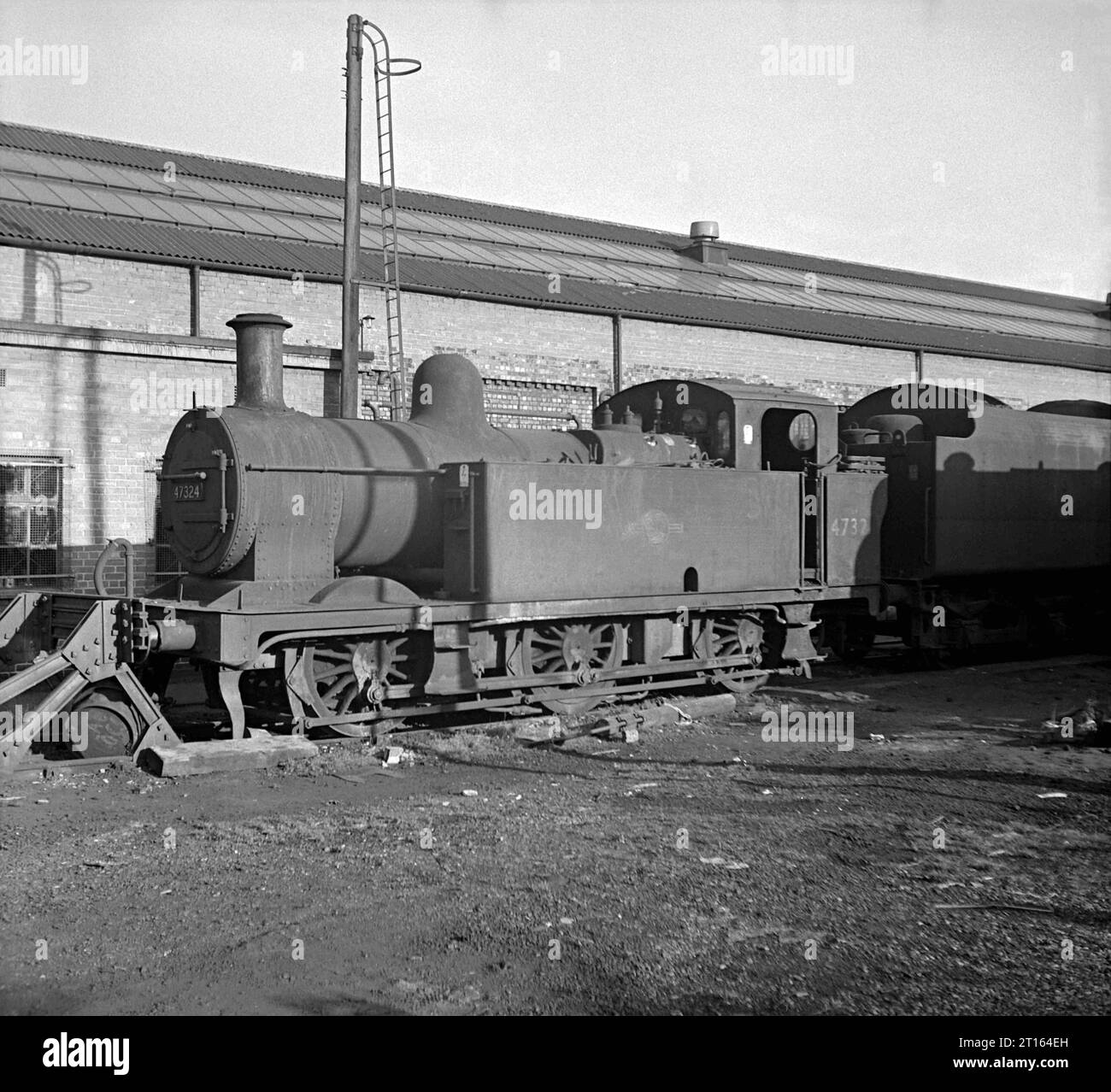 92163 und andere im Birkenhead Loco 2. Februar 1967. Stockfoto