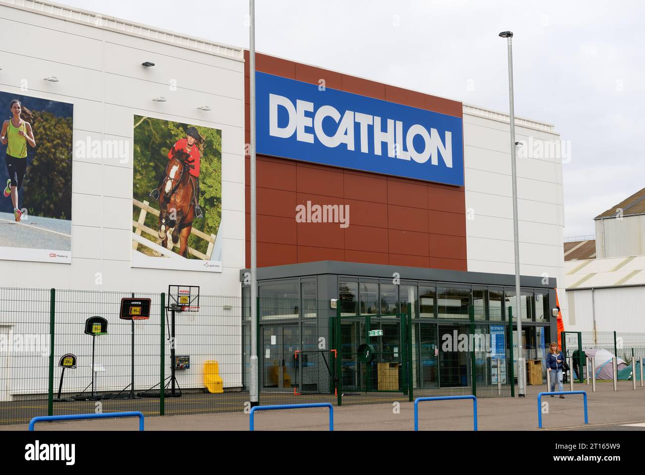 Der Decathlon Sportartikelladen in Braehead, Glasgow, Schottland. Stockfoto