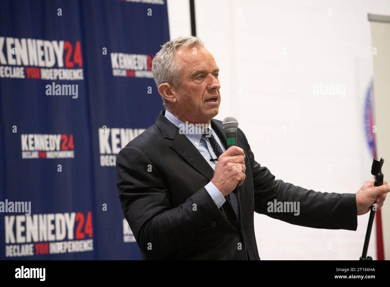 11. Oktober 2023: Robert F. Kennedy Jr. brachte seine „Celebrate Your Independence“-Tour nach Dallas, Texas. Dies war sein erster Halt auf der Tour, nachdem er 2024 angekündigt hatte, als unabhängiger Kandidat für das Präsidentenamt zu kandidieren. (Kreditbild: © AVI Adelman/ZUMA Press Wire) NUR REDAKTIONELLE VERWENDUNG! Nicht für kommerzielle ZWECKE! Stockfoto