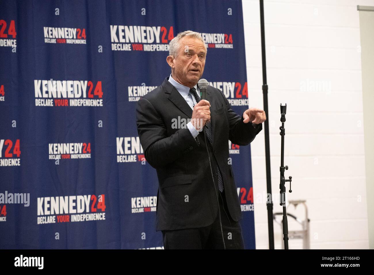 11. Oktober 2023: Robert F. Kennedy Jr. brachte seine „Celebrate Your Independence“-Tour nach Dallas, Texas. Dies war sein erster Halt auf der Tour, nachdem er 2024 angekündigt hatte, als unabhängiger Kandidat für das Präsidentenamt zu kandidieren. (Kreditbild: © AVI Adelman/ZUMA Press Wire) NUR REDAKTIONELLE VERWENDUNG! Nicht für kommerzielle ZWECKE! Stockfoto