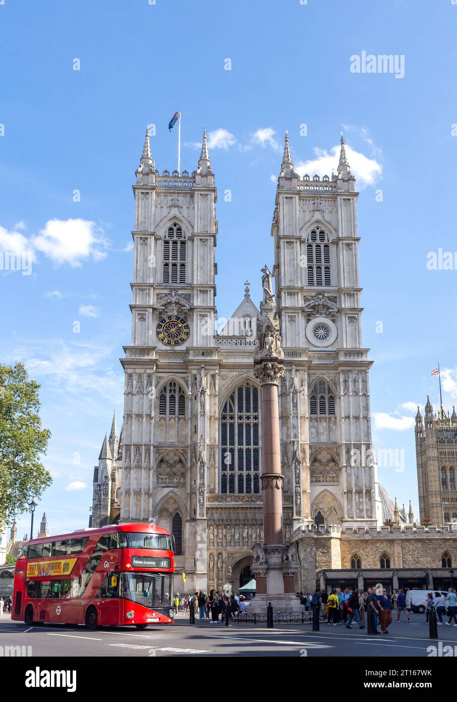 Die Westfassade, Westminster Abbey, Deans Yard, City of Westminster, Greater London, England, Vereinigtes Königreich Stockfoto