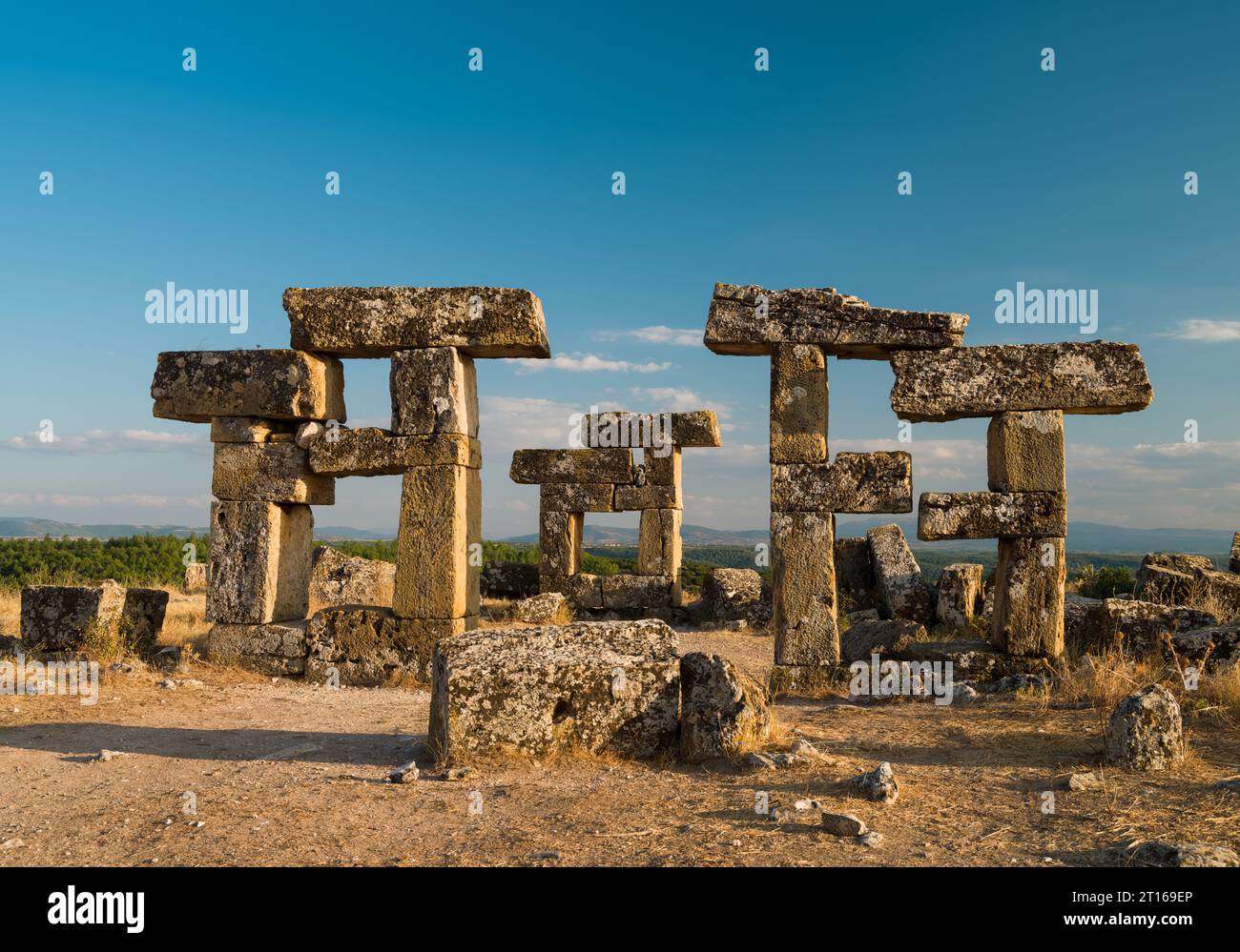 Blaundos oder Blaundeon Ancient City. Die antike Stadt wurde während des mazedonischen Königreichs gegründet. Ulubey District, Usak, Türkei Stockfoto