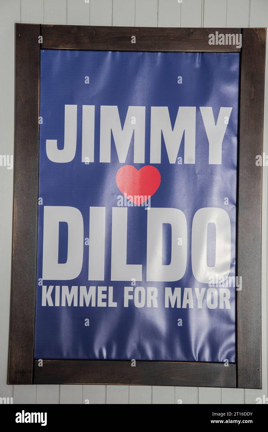 Jimmy Loves Dildo Poster in der Dildo Brewing Company in Neufundland & Labrador, Kanada Stockfoto