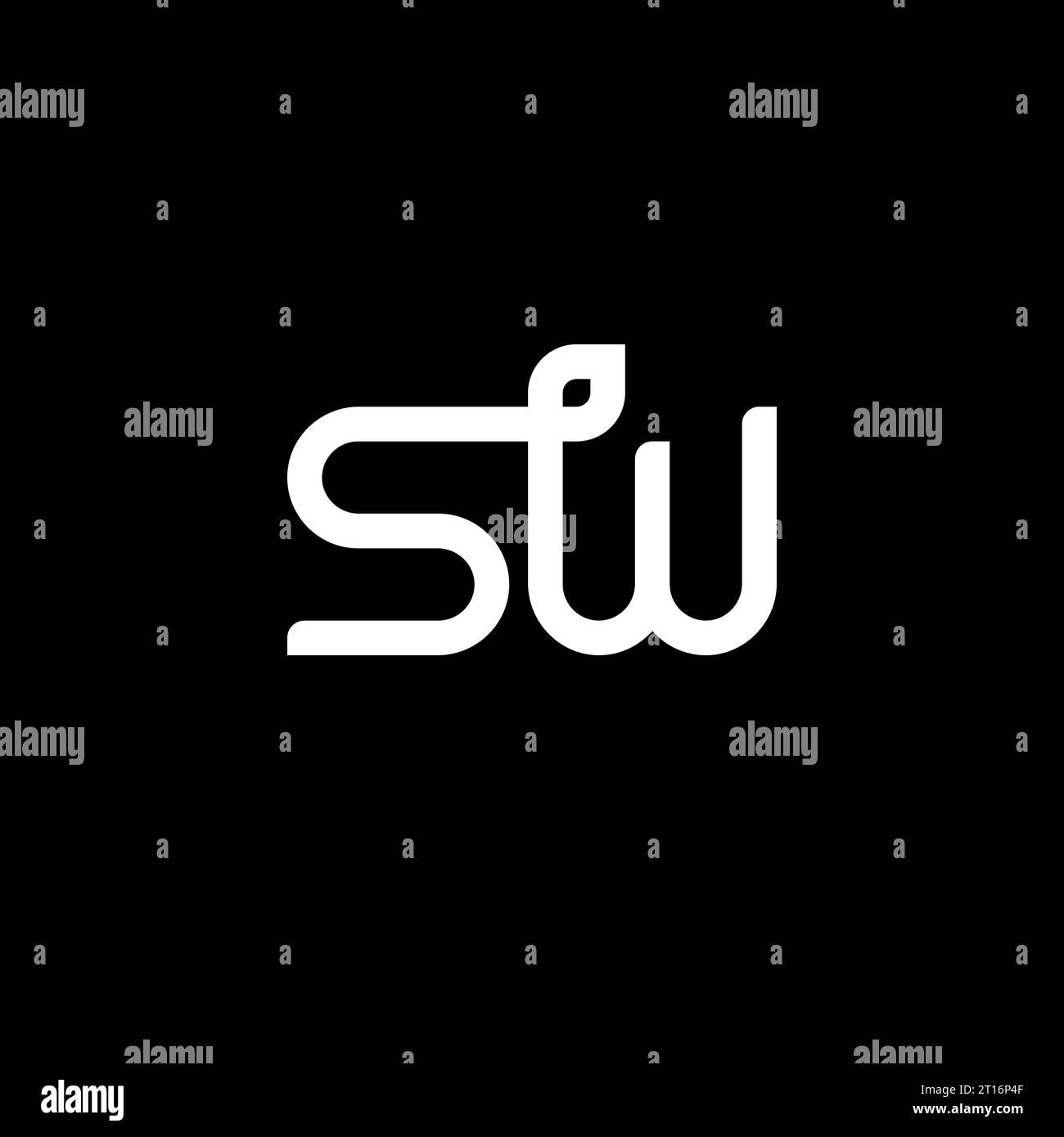 SW-Logo, SW-Monogramm, Initial SW-Logo, Letter SW-Logo, Symbol, Vektor Stock Vektor