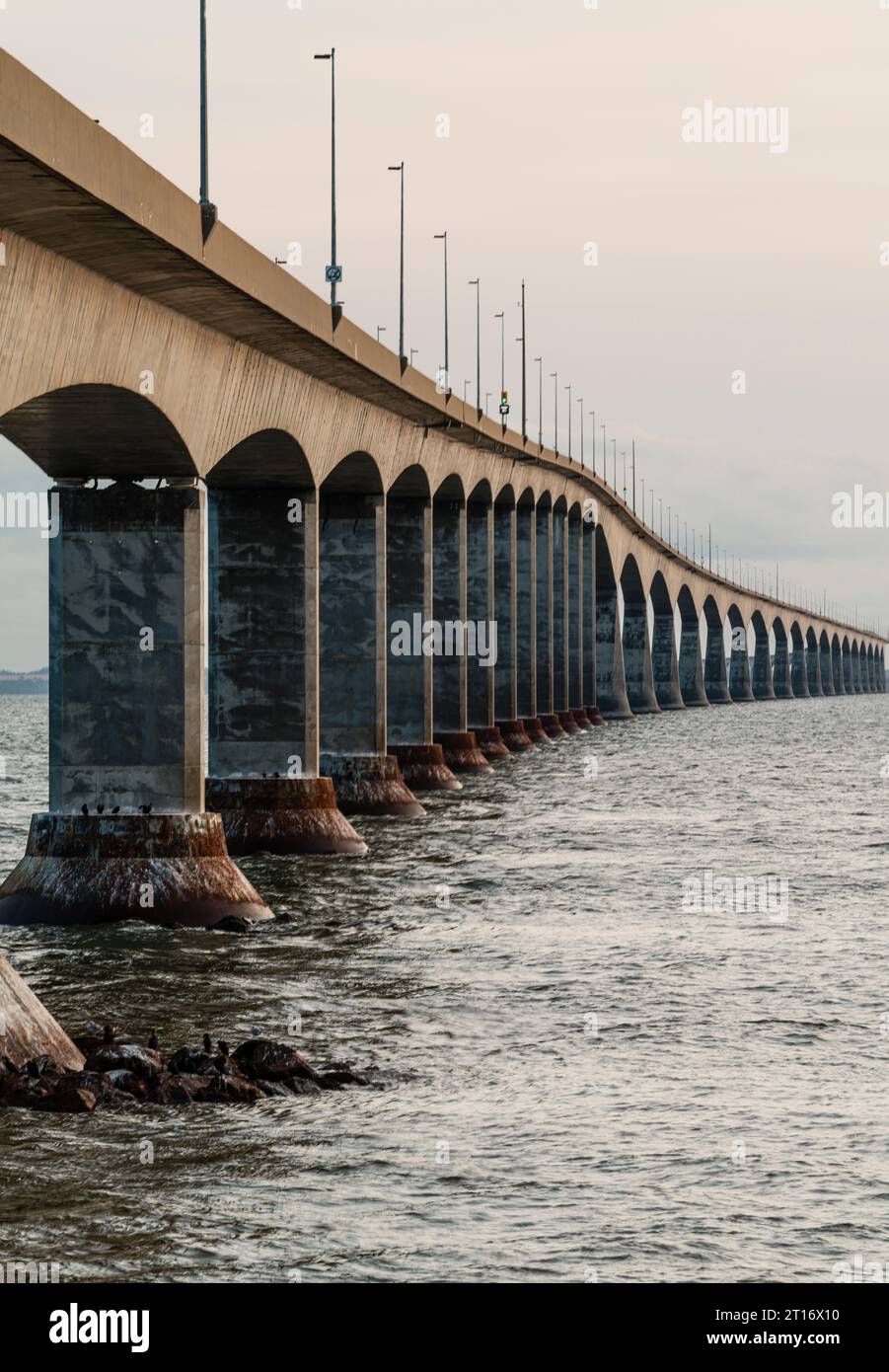Confederation Bridge   Cape Jourimain, New Brunswick, CAN Stockfoto