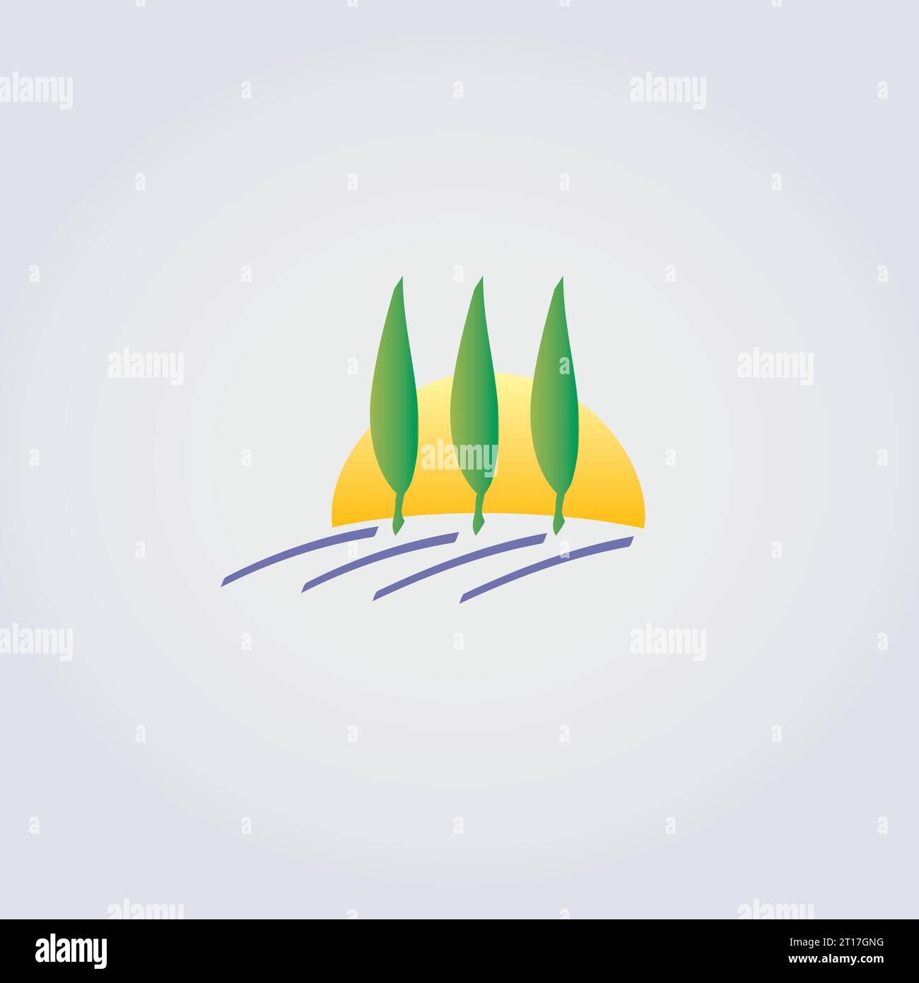 Symbol Natur, Landschaft, Laub, Leaves Hill Water Sun und Wind Energy Sustainable Logo für umweltfreundliche Umwelt Stock Vektor