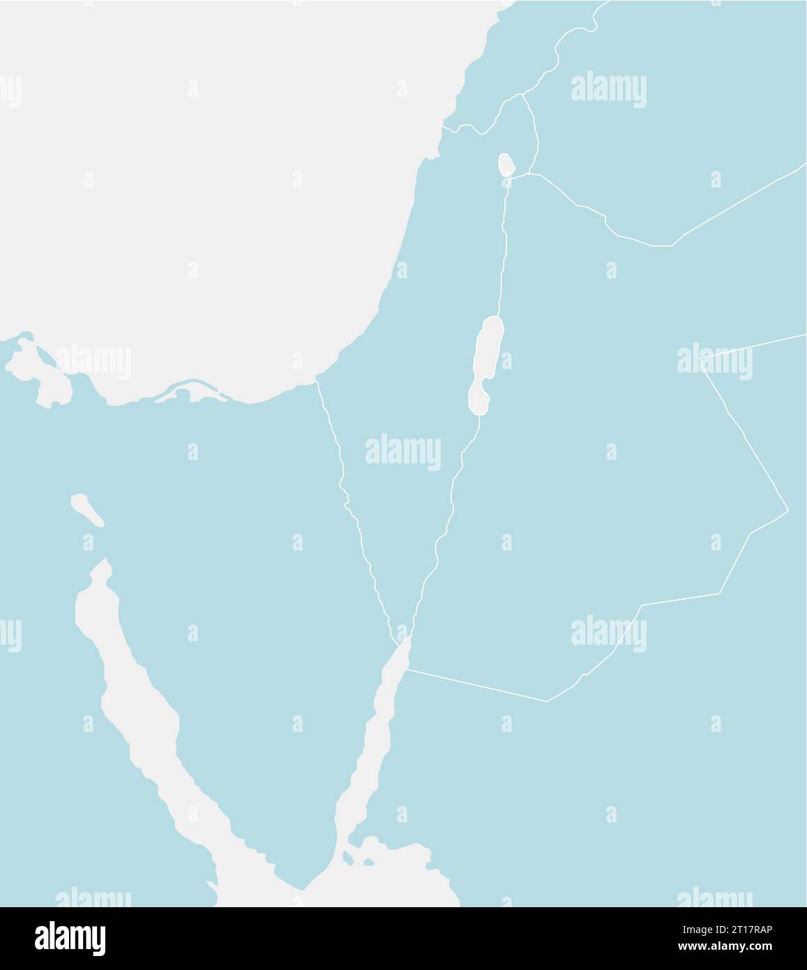 Abbildung der Karte von Israel und den umliegenden Ländern Stock Vektor