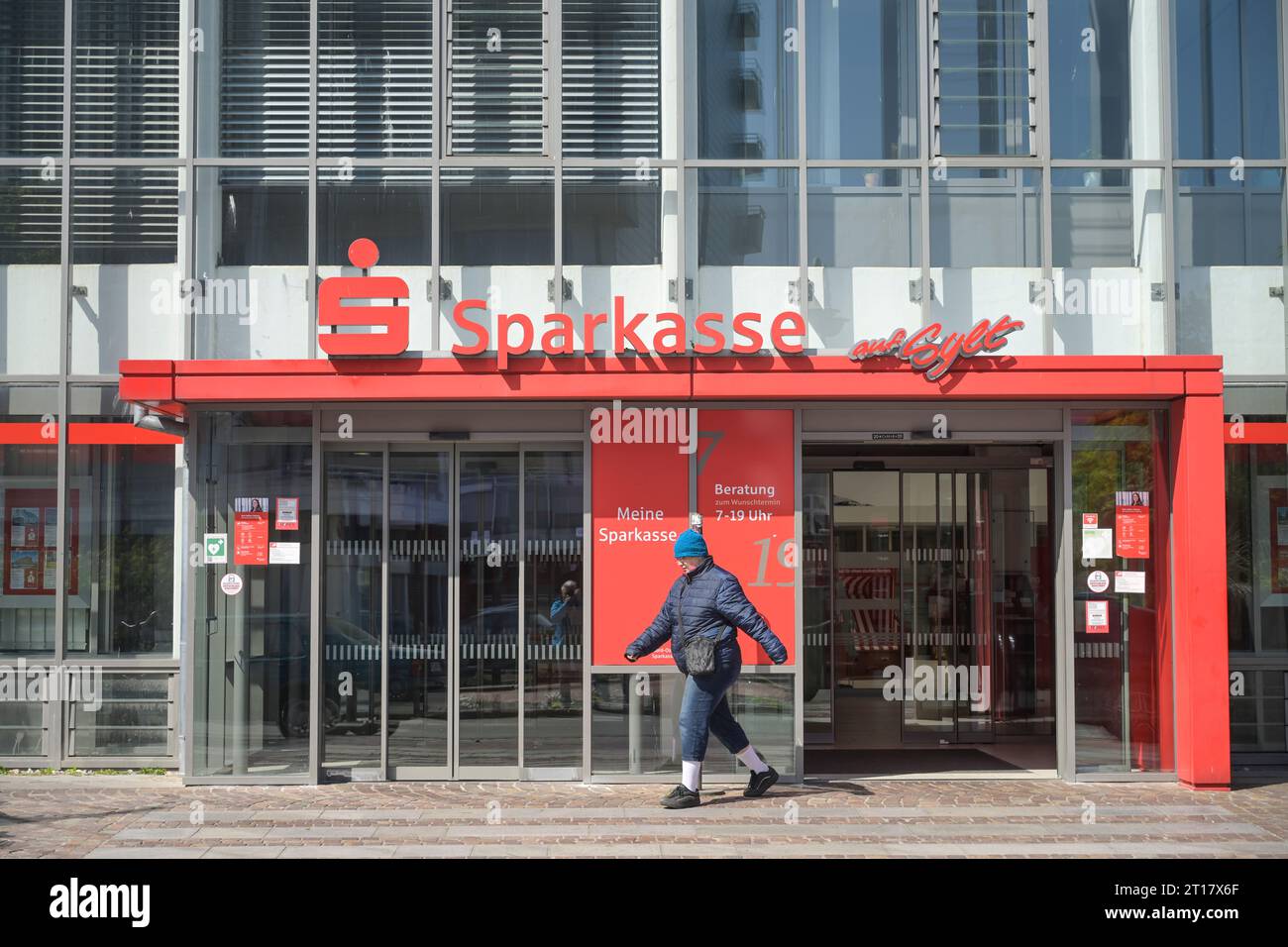 Filiale Sparkasse, Westerland, Sylt, Schleswig-Holstein, Deutschland Stockfoto