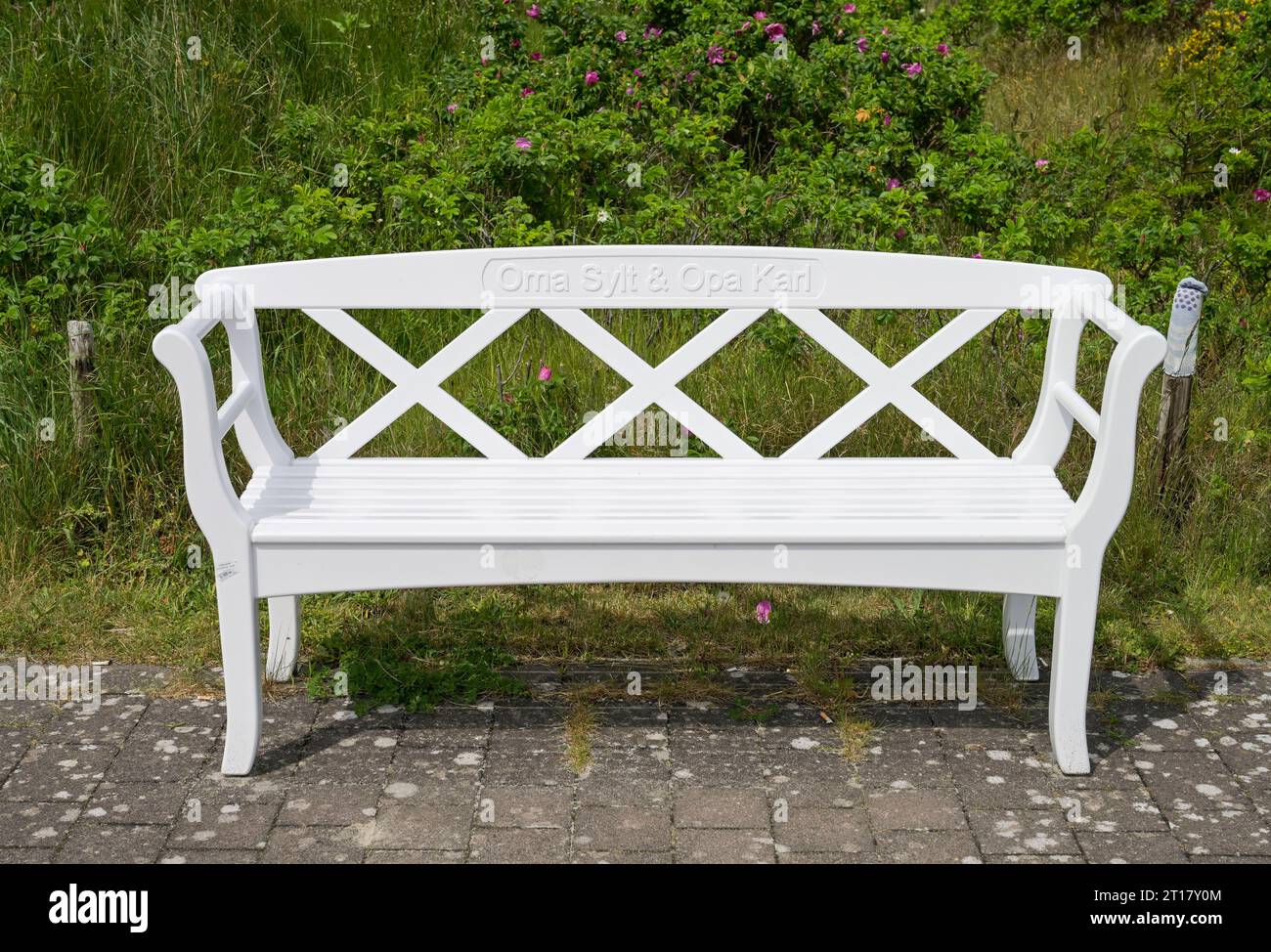 Bank, Hörnum, Sylt, Schleswig-Holstein, Deutschland Stockfoto