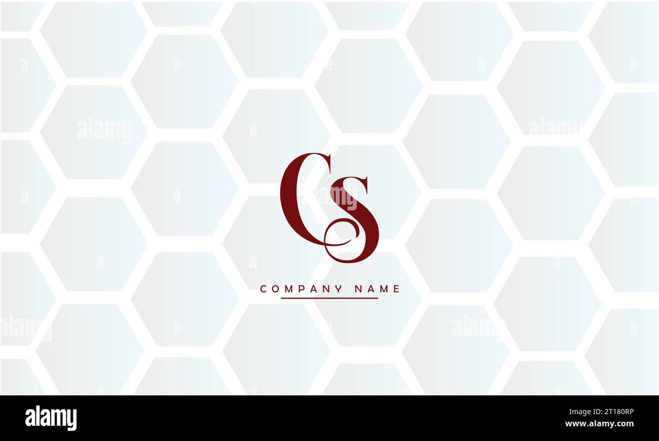 CS, SC – Logo-Monogramm für abstrakte Buchstaben Stock Vektor