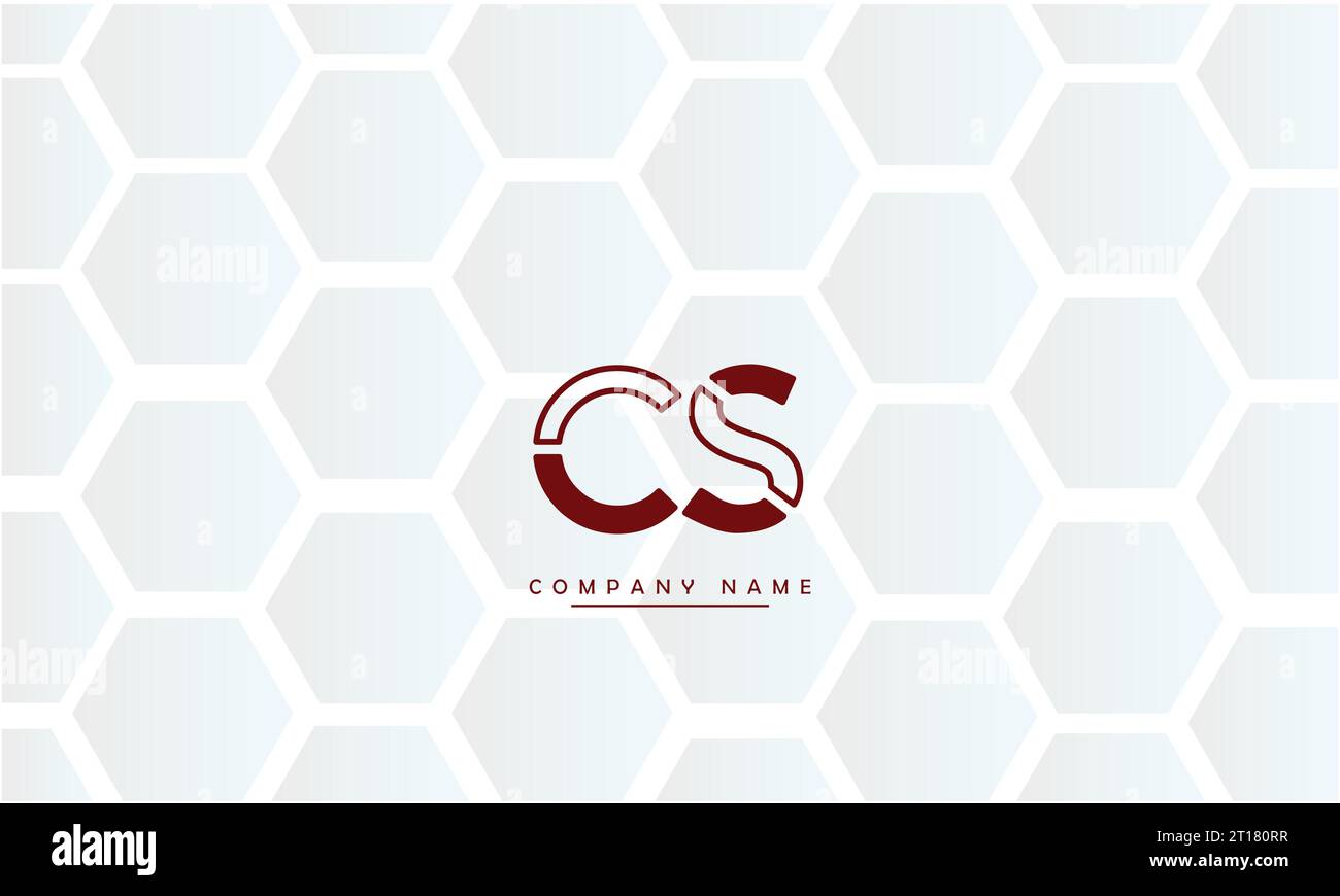 CS, SC – Logo-Monogramm für abstrakte Buchstaben Stock Vektor