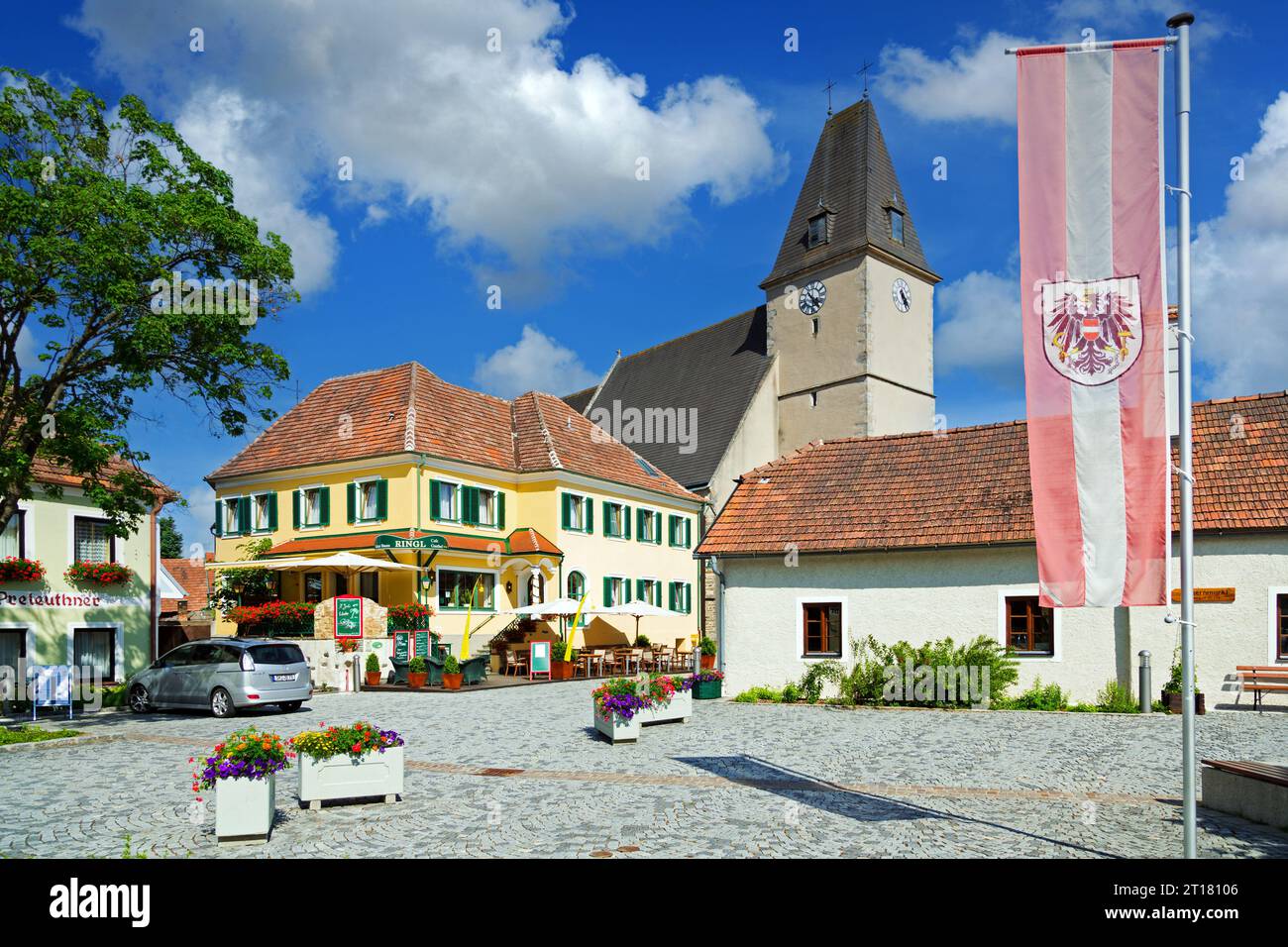 Maria Laach am Jauerling, Waldviertel, Niederoesterreich, Oesterreich - Dorf Maria Laach am Jauerling, Waldviertel Region, Niederösterreich, Österreich Stockfoto