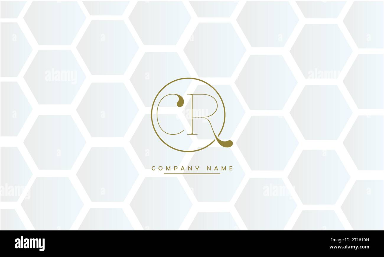 CR-, RC-Logo-Monogramm mit abstrakten Buchstaben Stock Vektor