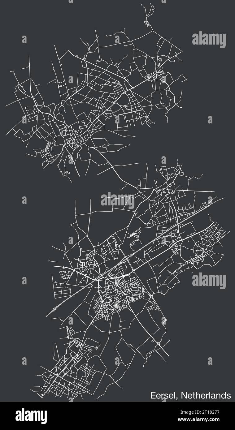 Straßenkarte von EERSEL, NIEDERLANDE Stock Vektor