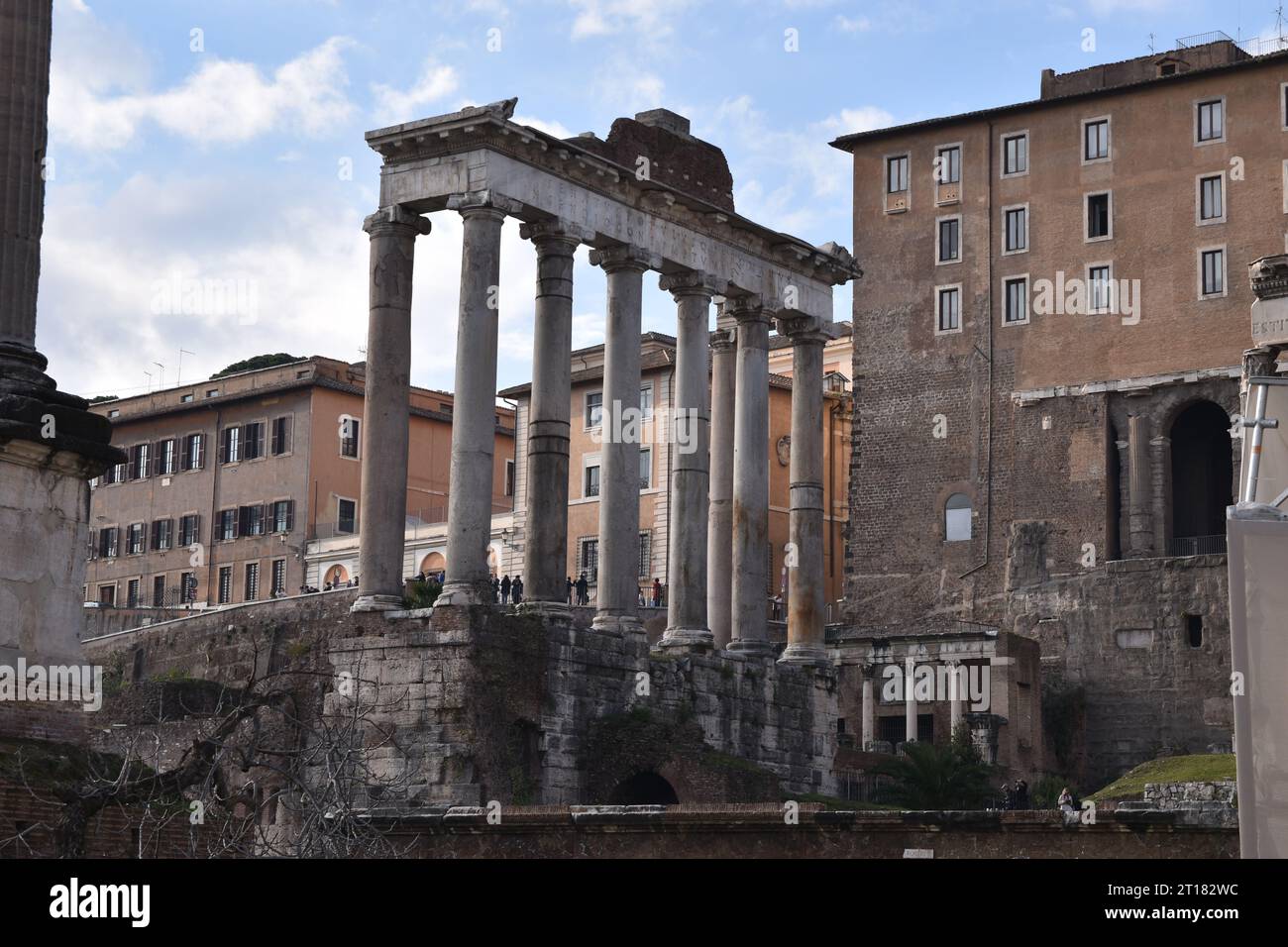 Kolosseum der Altstadt von Rom, konstantinsbogen, Forum Romanum Sightseeing Stockfoto