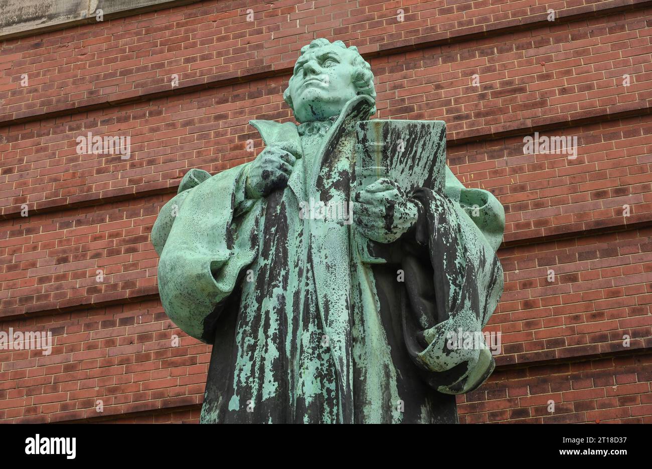 Statue Martin Luther, Hauptkirche St. Michaelis, Hamburg, Deutschland Stockfoto