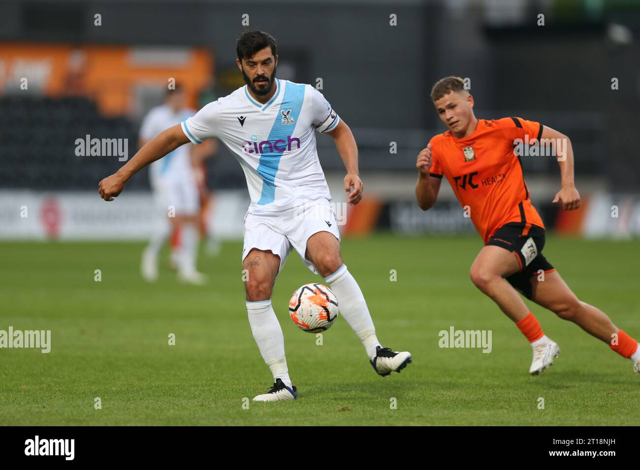 James Tomkins aus dem Crystal Palace. - Barnet V Crystal Palace, Pre Season Friendly, The Hive Stadium, London, Großbritannien - 11. Juli 2023. Nur redaktionelle Verwendung – es gelten Einschränkungen für DataCo. Stockfoto