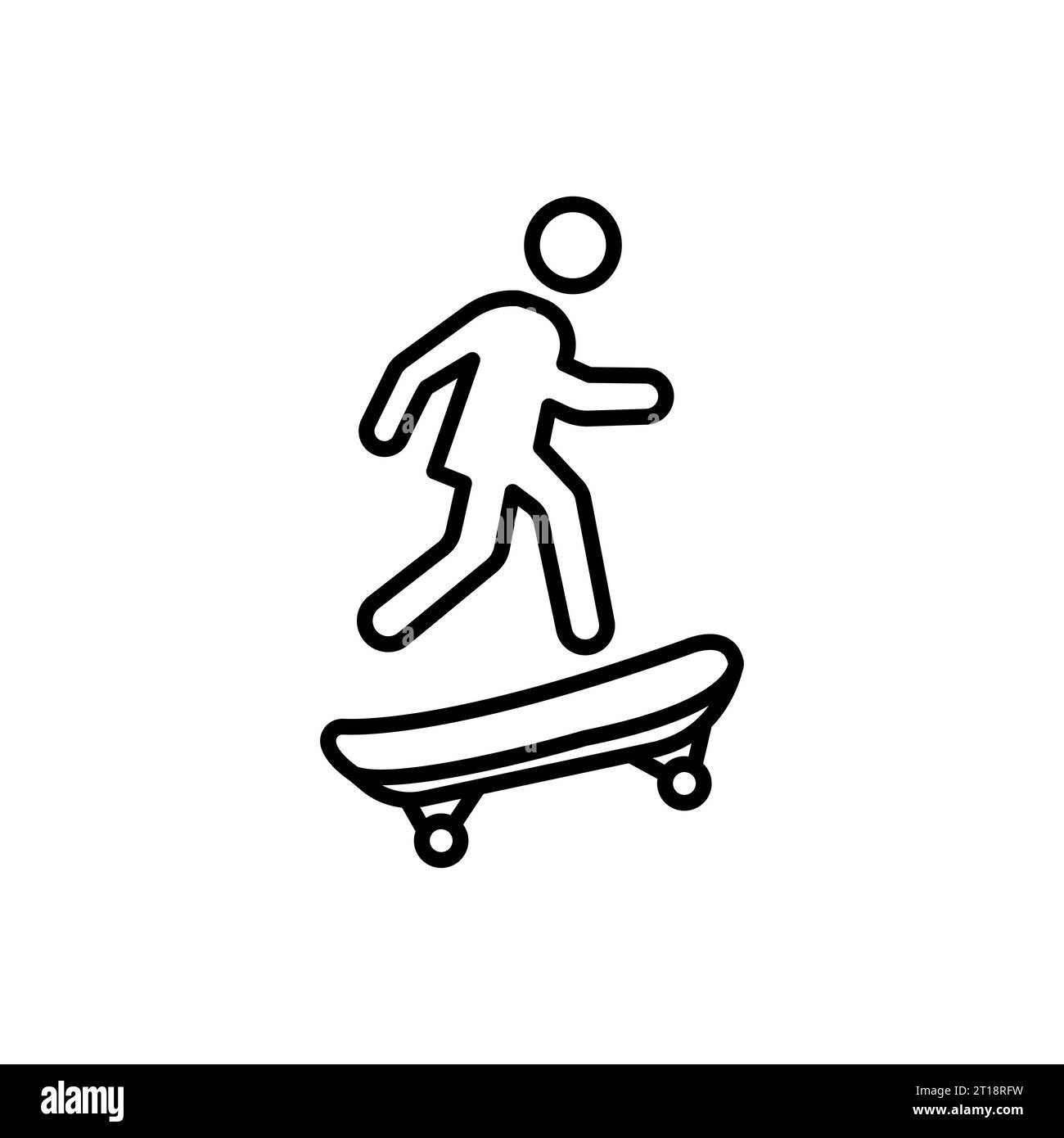 Man reitet Skateboard-Symbol-Vektorgrafiken Stock Vektor