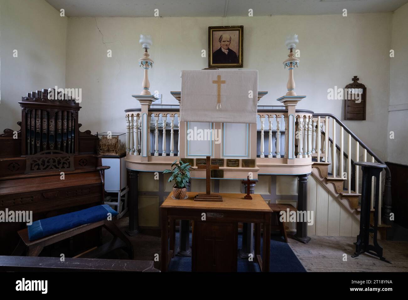 BILLY BRAYS METHODIST CHAPEL THREE EYES BALDHU CORNWALL KERLEY DOWNS CHAPEL 1794-1868 Stockfoto