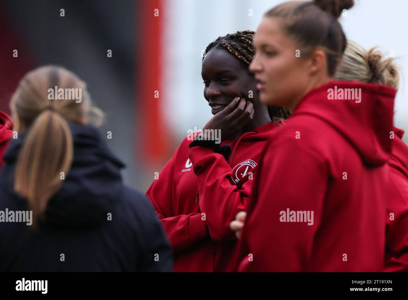 Dagenham, Großbritannien. Oktober 2023. Action vom FA Womens Continental League Cup Spiel zwischen West Ham United und Charlton Athletic im Chigwell Construction Stadium in Dagenham, England. (James Whitehead/SPP) Credit: SPP Sport Press Photo. /Alamy Live News Stockfoto