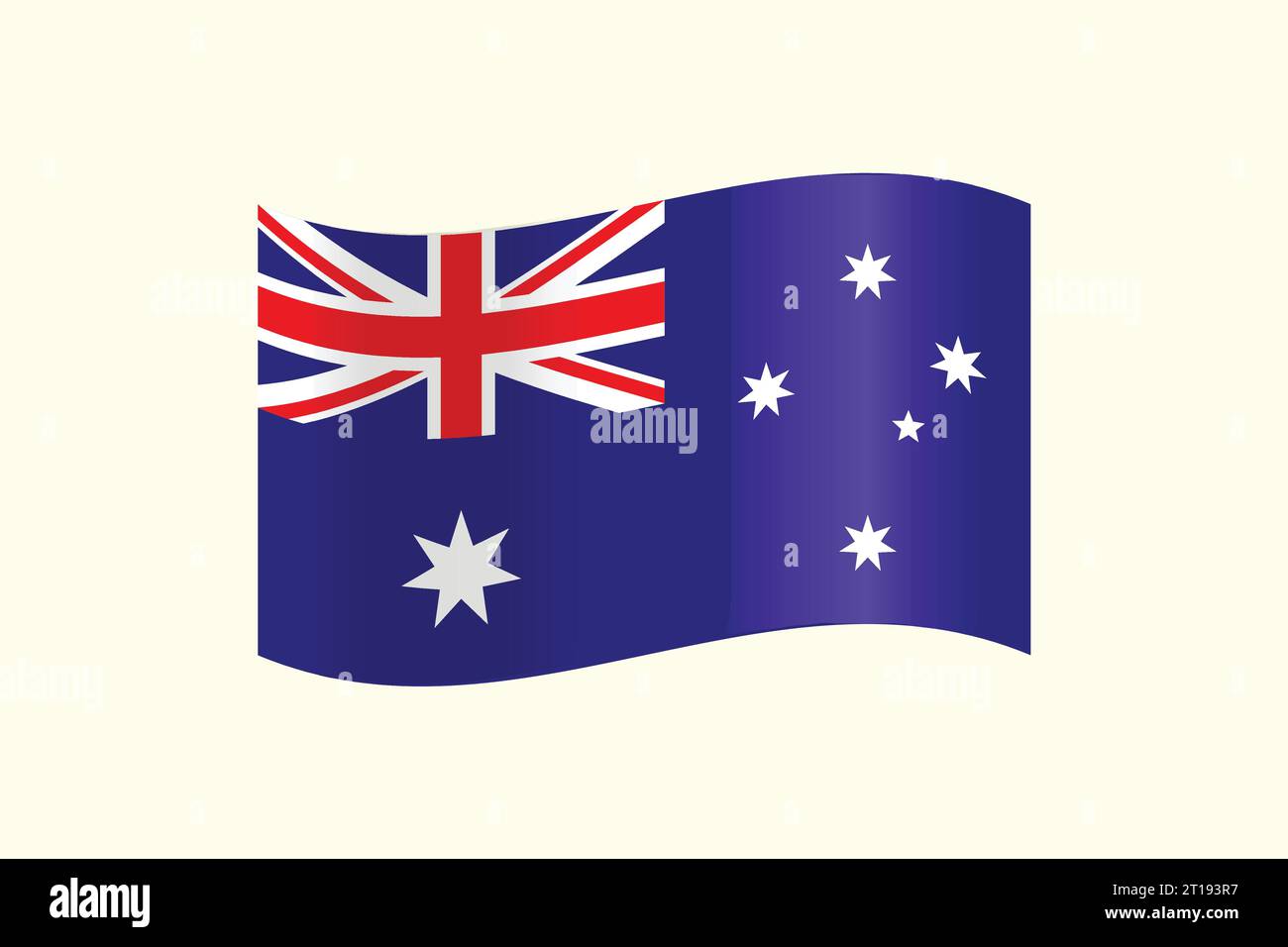 Australische Nationalflagge im Vektor Stock Vektor