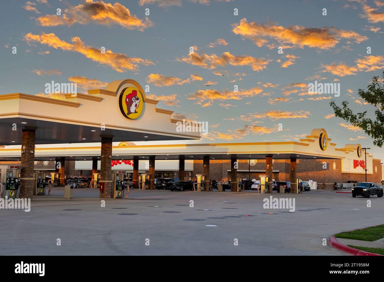 Temple, TX – 21. September 2023: Buc-EE's ist eine beliebte Ladenkette und Tankstellen mit Hauptsitz in Texas Stockfoto