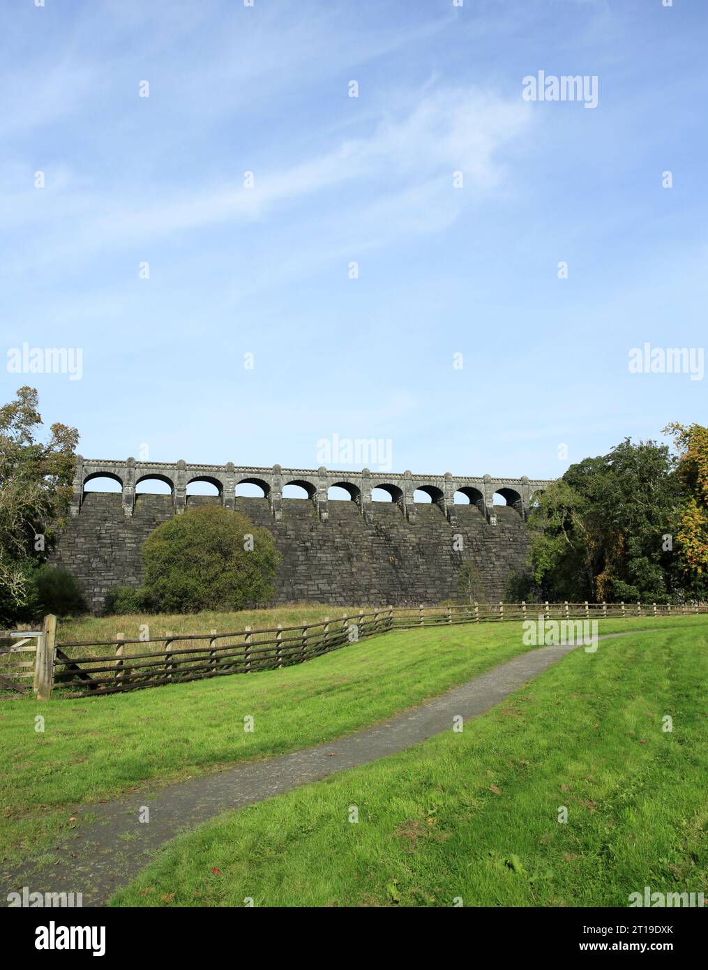 Lake Vyrnwy Dam, Powys, Wales, UK. Stockfoto