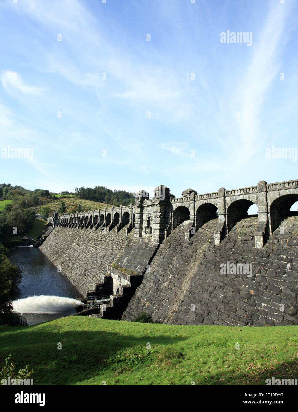 Lake Vyrnwy Dam, Powys, Wales, UK. Stockfoto