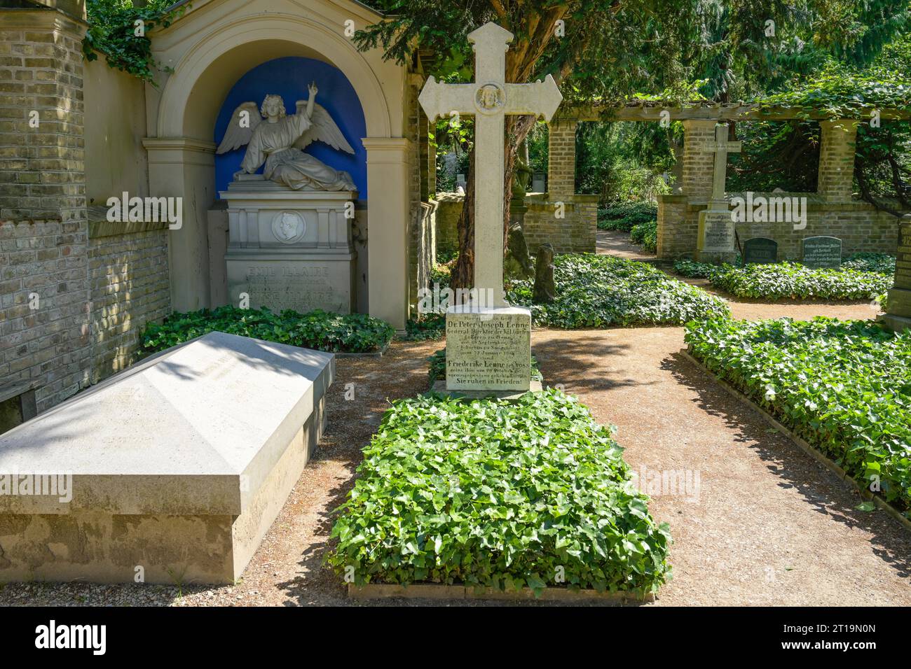 Grab Peter Joseph Lenné, Sello-Friedhof, Grabsteine, Bornstedter Friedhof, Ribbeckstraße, Potsdam, Brandenburg, Deutschland Stockfoto