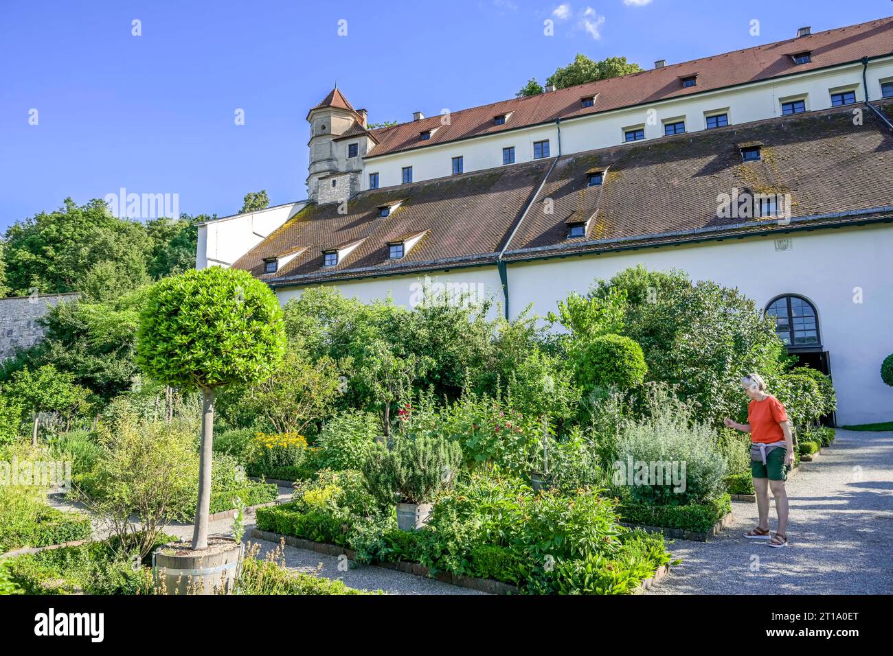 Bastionsgarten, Willibaldsburg, Eichstätt, Bayern, Deutschland Stockfoto