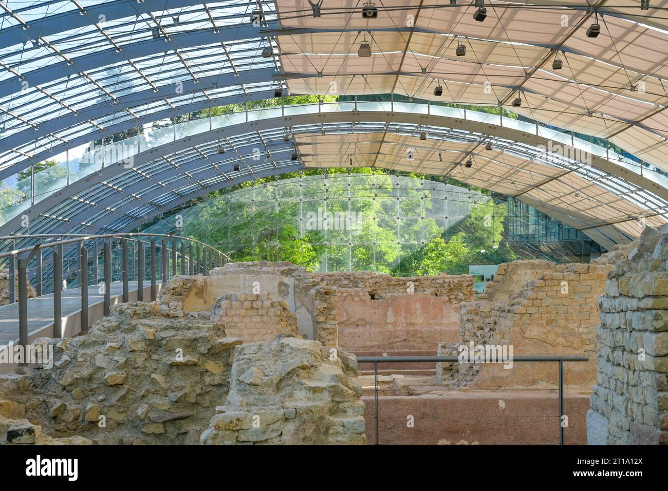 Römische Badruine, Ernst-Eisenlohr-Straße, Badenweiler, Baden-Württemberg, Deutschland Stockfoto