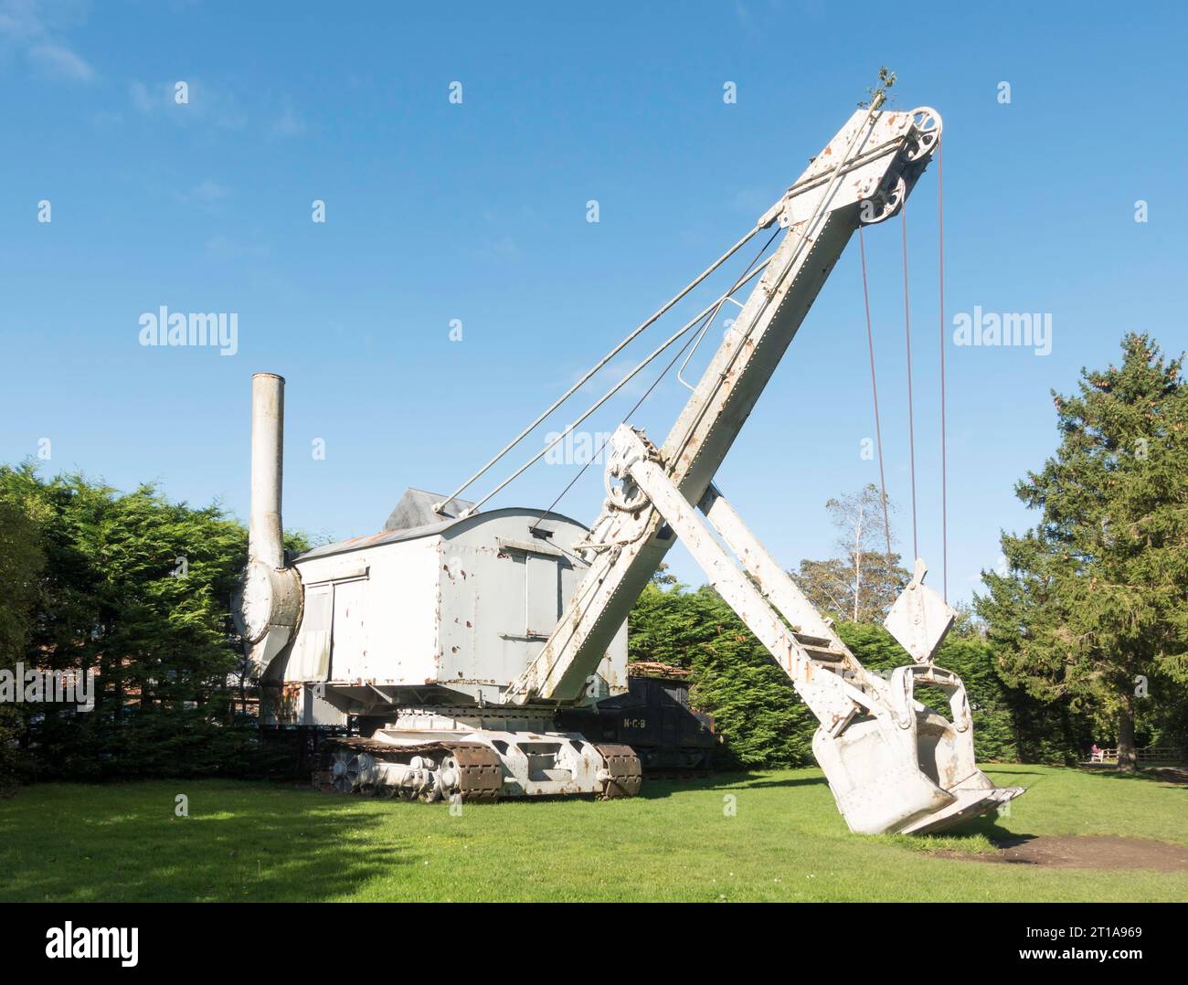 Ruston Bucyrus Dampfschaufel oder Bagger aus den 1930er Jahren im Beamish Museum, England, Großbritannien Stockfoto