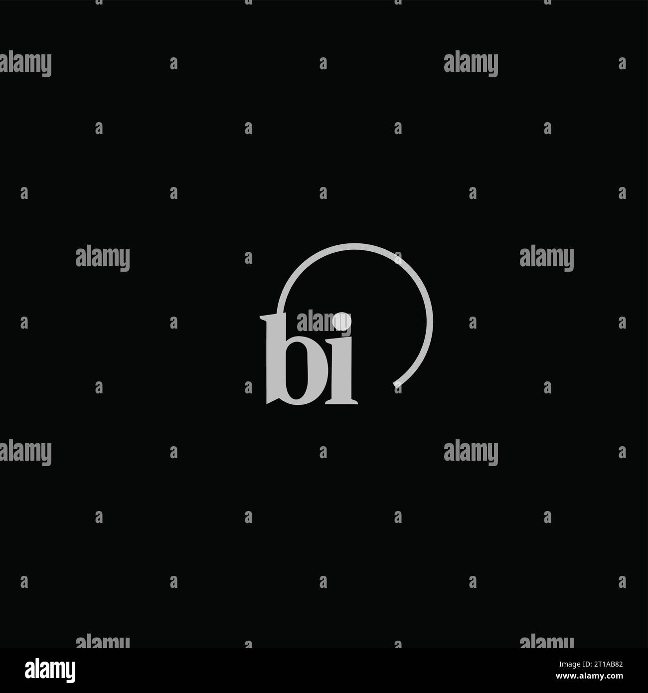 Design-Ideen für BI Initials-Logo-Monogramm Stock Vektor