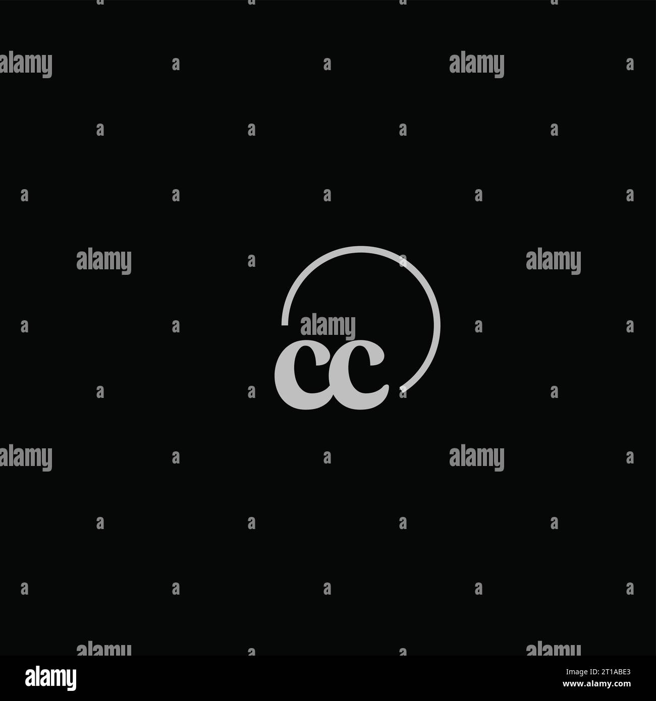 CC Initialen Logo Monogramm Design Ideen Stock Vektor