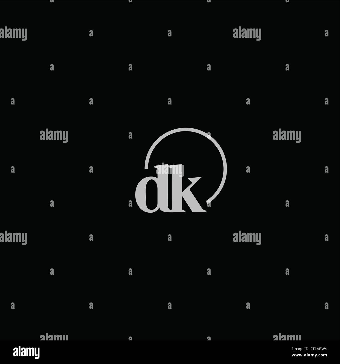 DK Initialen Logo Monogramm Design Ideen Stock Vektor