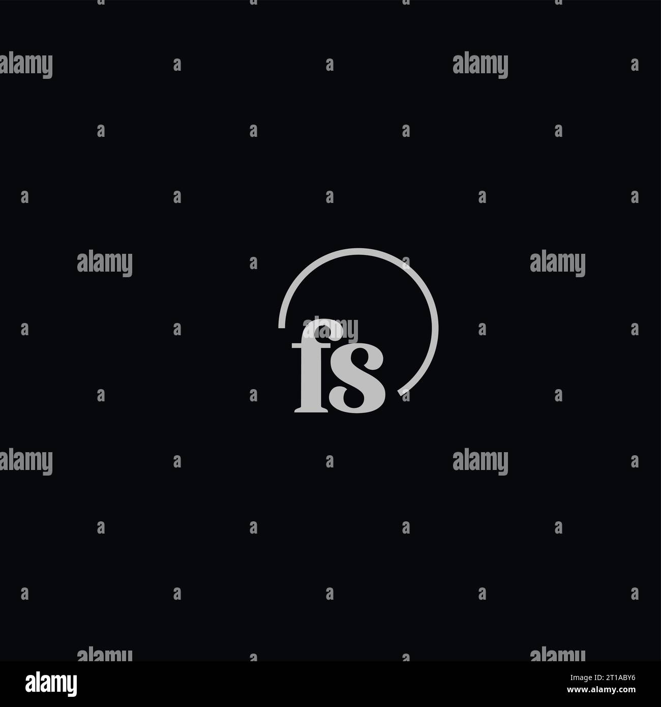 Design-Ideen für FS Initials-Logo-Monogramm Stock Vektor
