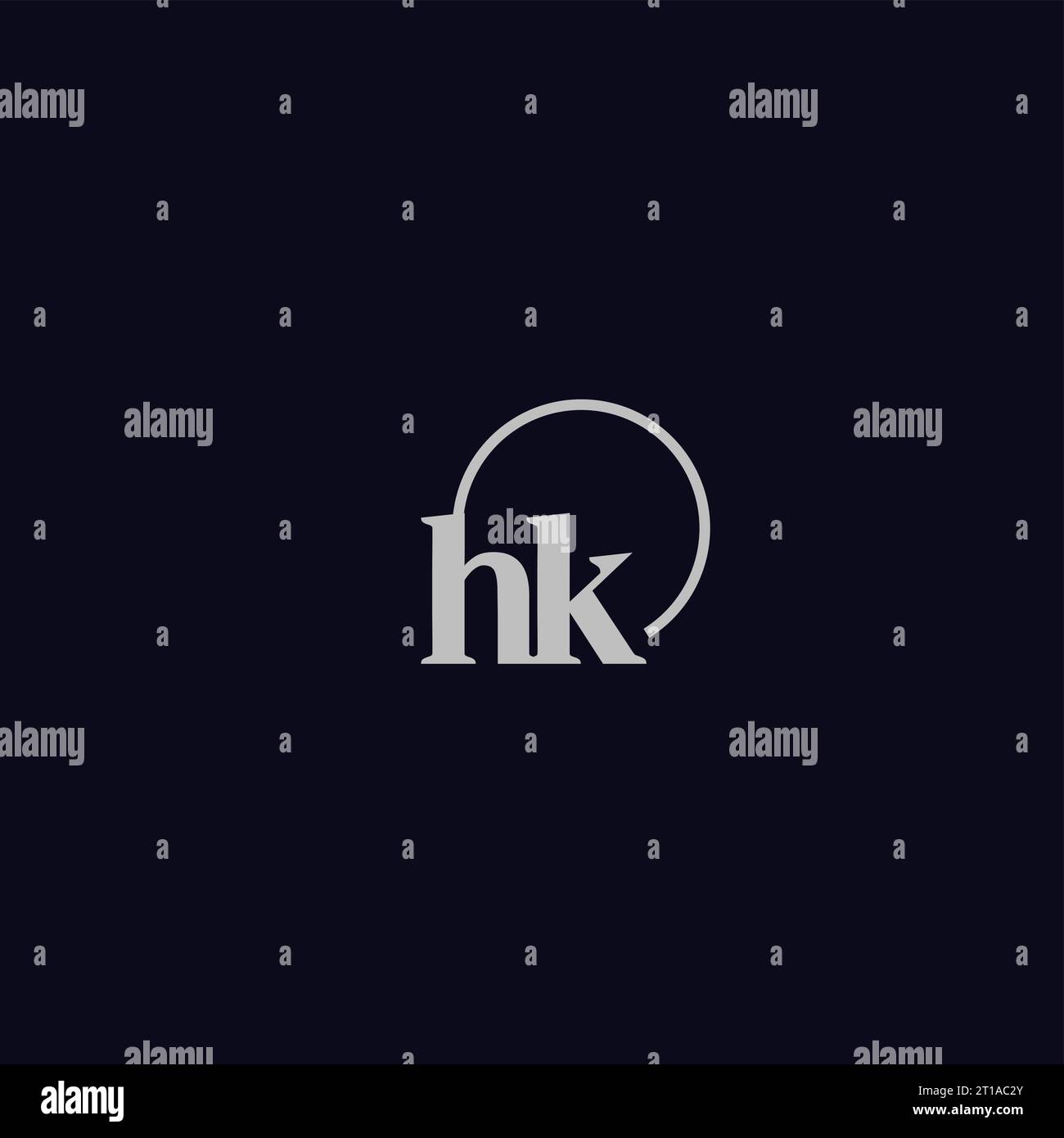 HK Initialen Logo Monogramm Design Ideen Stock Vektor