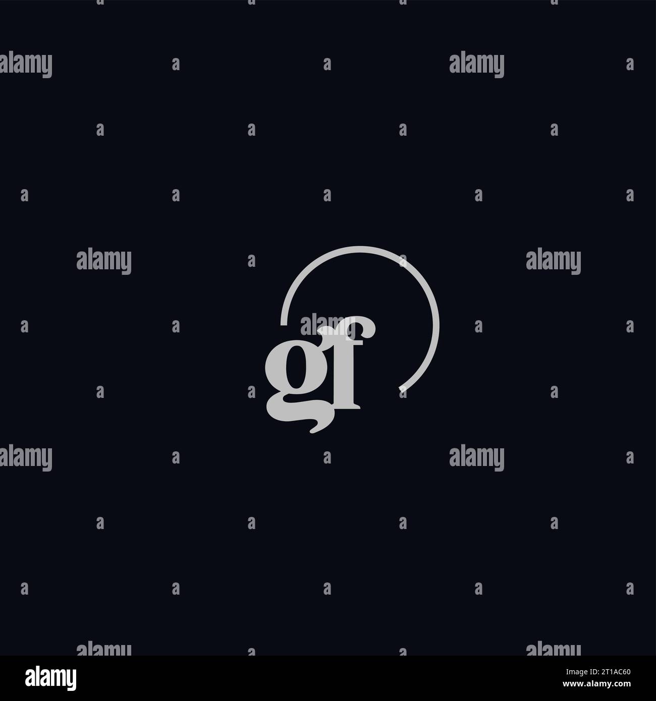 GF Initialen Logo Monogramm Design Ideen Stock Vektor