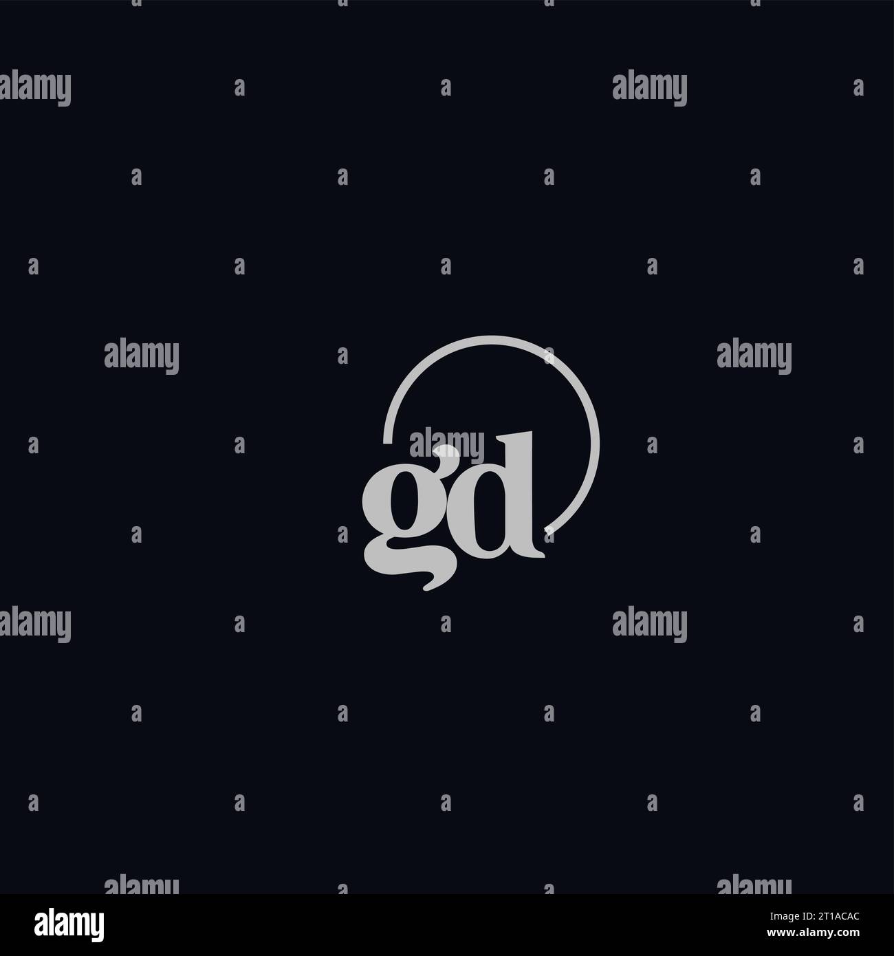 GD Initials Logo Monogramm Design Ideen Stock Vektor