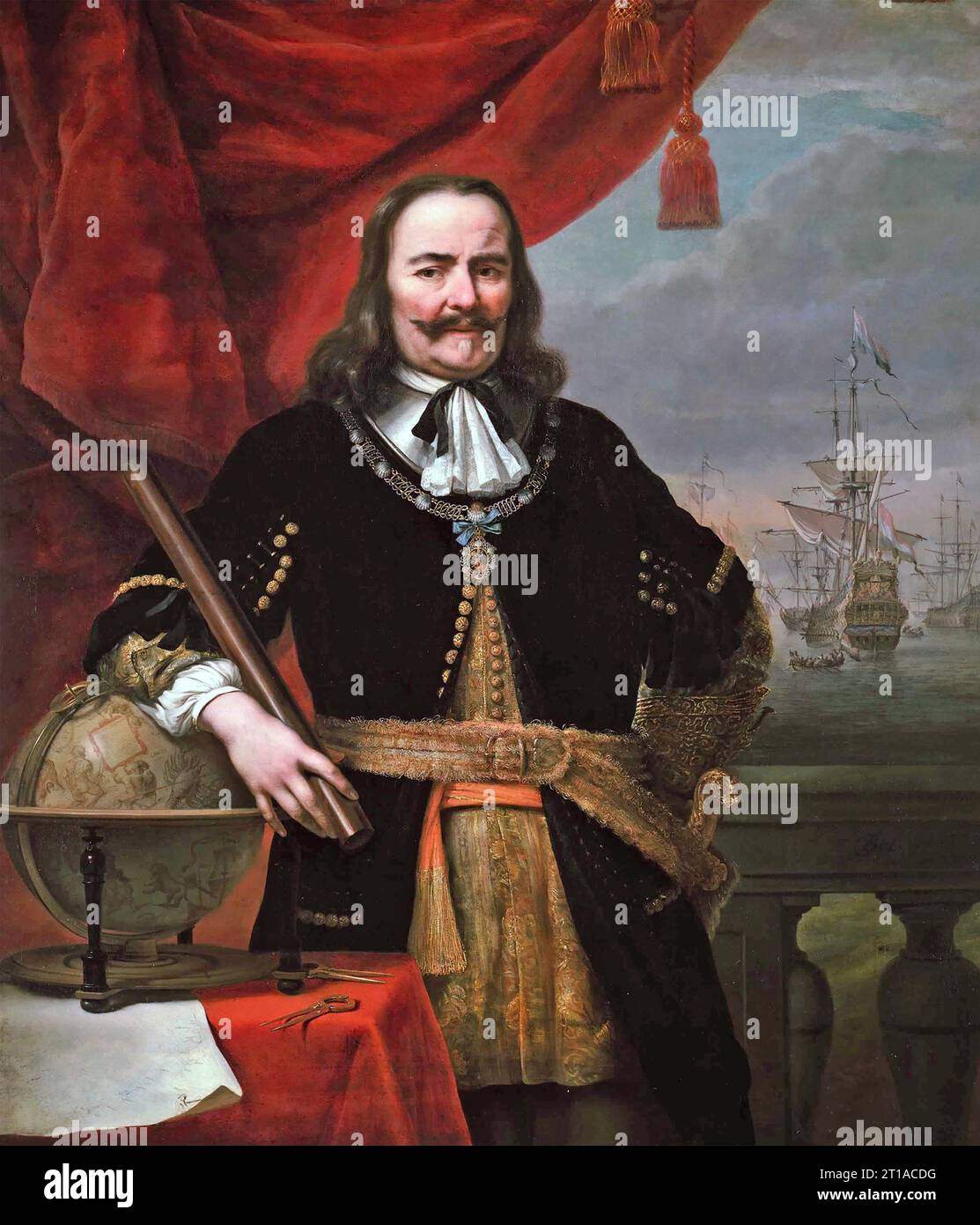MICHIEL de RUYTER ( 1607–1676) niederländischer Admiral 1667 von Ferdinand Bol Stockfoto