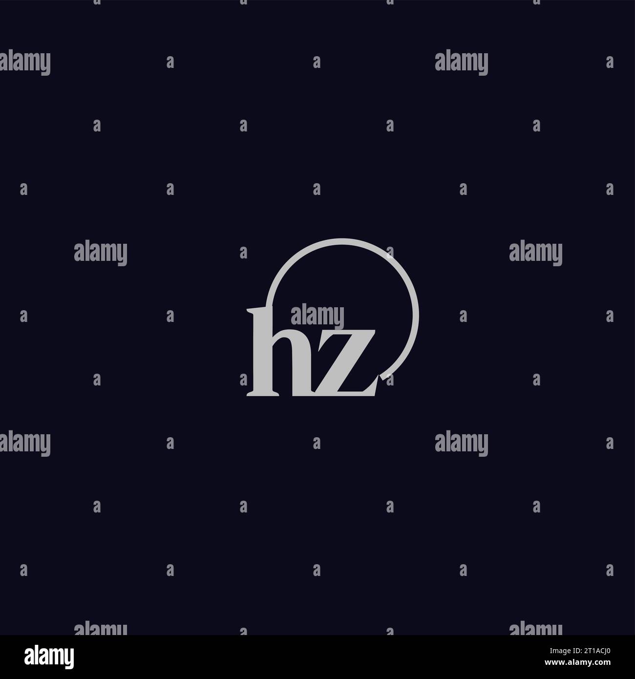 HZ Initialen Logo Monogramm Design Ideen Stock Vektor