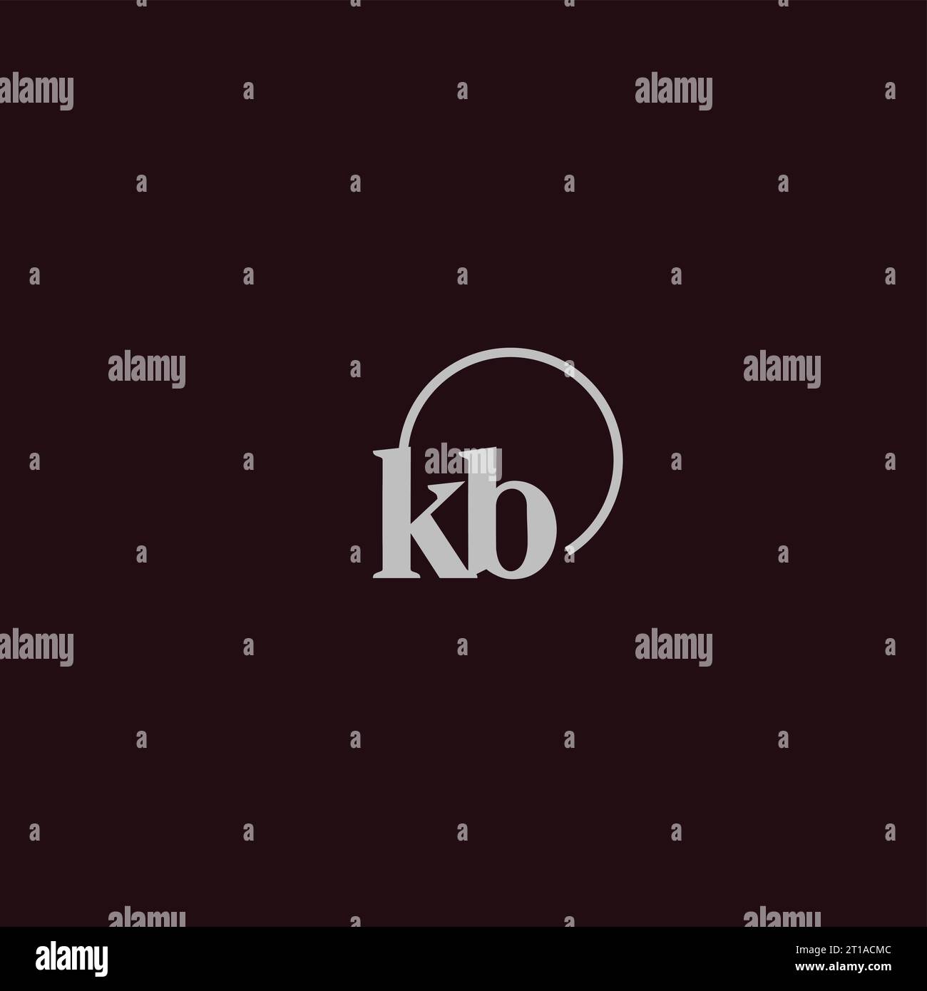 KB Initialen Logo Monogramm Design Ideen Stock Vektor