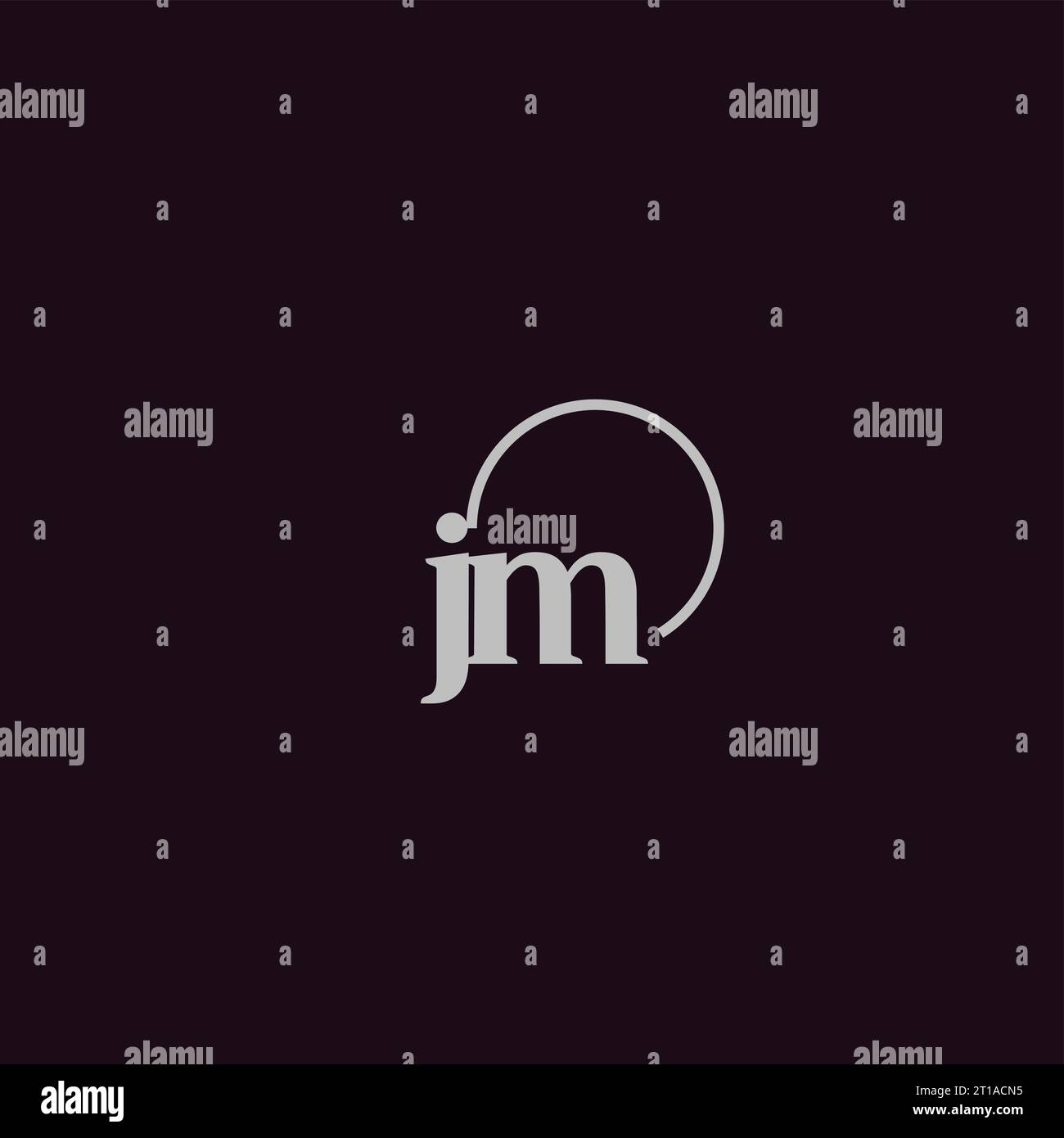 JM Initialen Logo Monogramm Design Ideen Stock Vektor