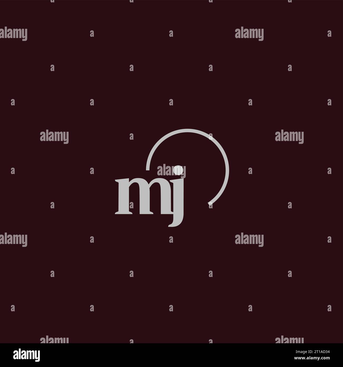 Design-Ideen für das Monogramm-Logo der MJ-Initialen Stock Vektor