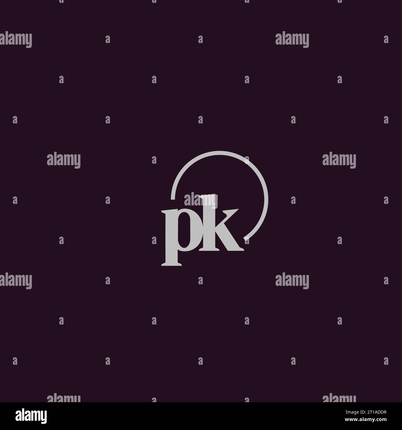 PK Initialen Logo Monogramm Design Ideen Stock Vektor