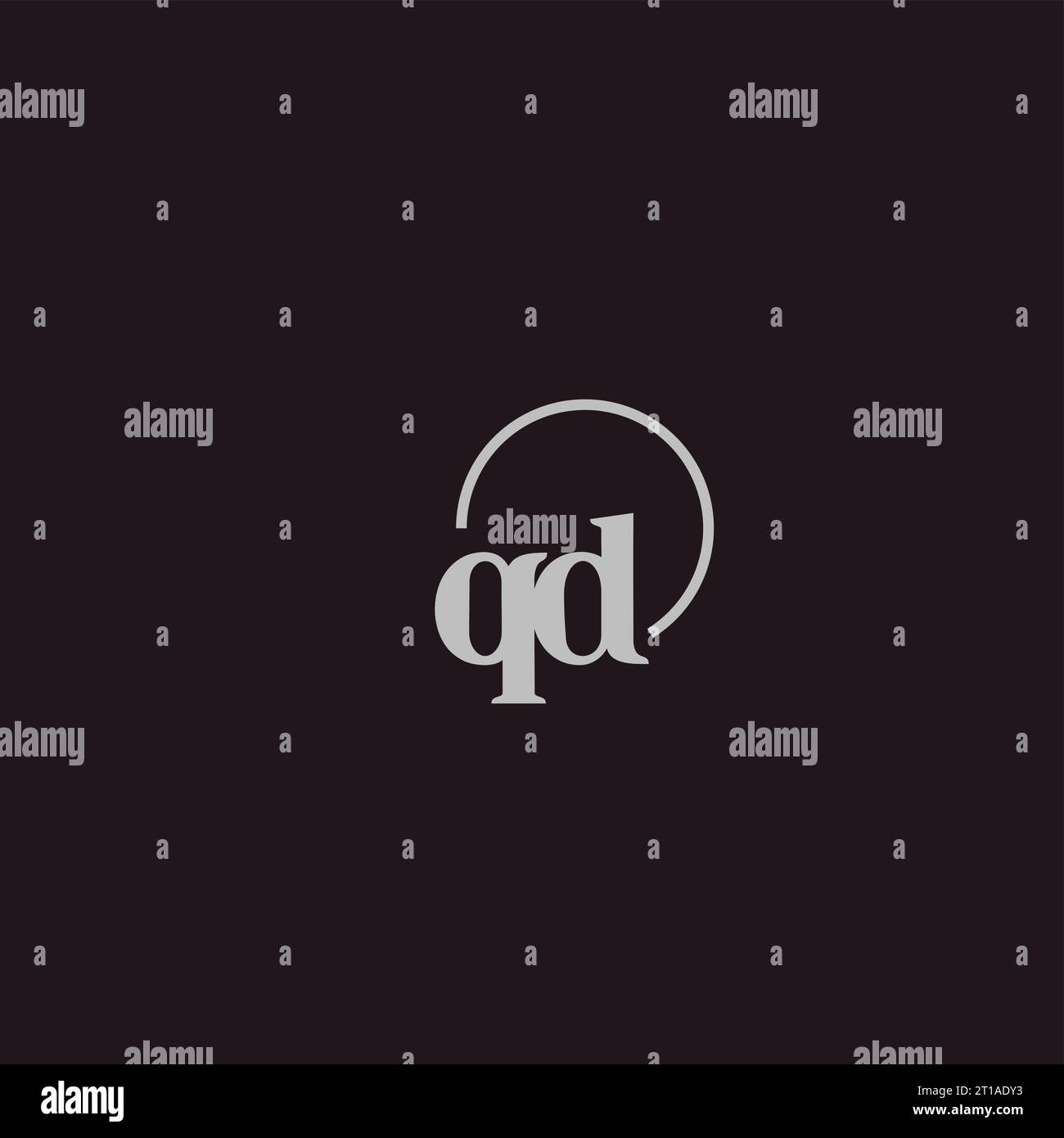 QD Initialen Logo Monogramm Design Ideen Stock Vektor