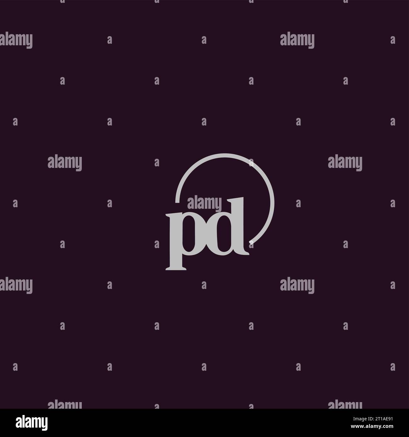 PD Initials Logo Monogramm Design Ideen Stock Vektor