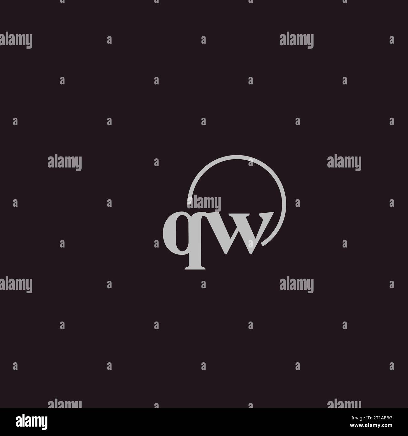 QW Initialen Logo Monogramm Design Ideen Stock Vektor