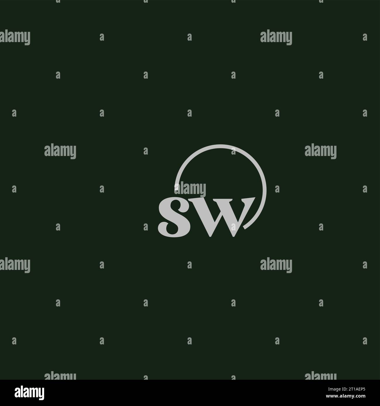 SW Initials Logo-Monogramm-Design-Ideen Stock Vektor